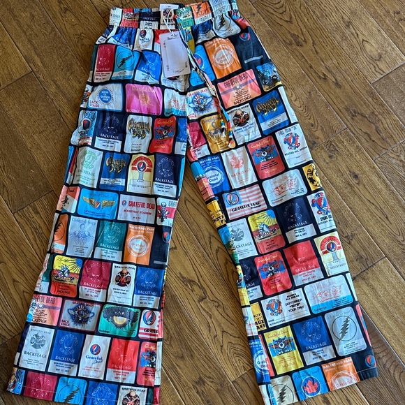 meghan fabulous backstage grateful dead Pants xsmall nwt - Picture 1 of 4
